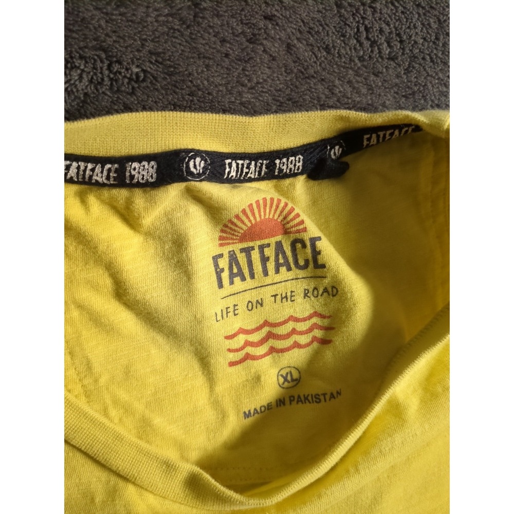 Fat Face Life On The Road 1988 Yellow T Shirt Mens Sz Xl - Picture 3 of 8